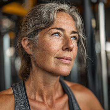 Adult activ făcând exerciții de întărire